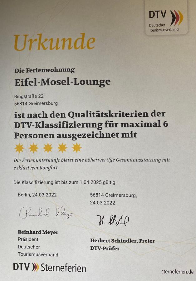 Feiden Eifel-mosel Lounge Apartment Greimersburg
